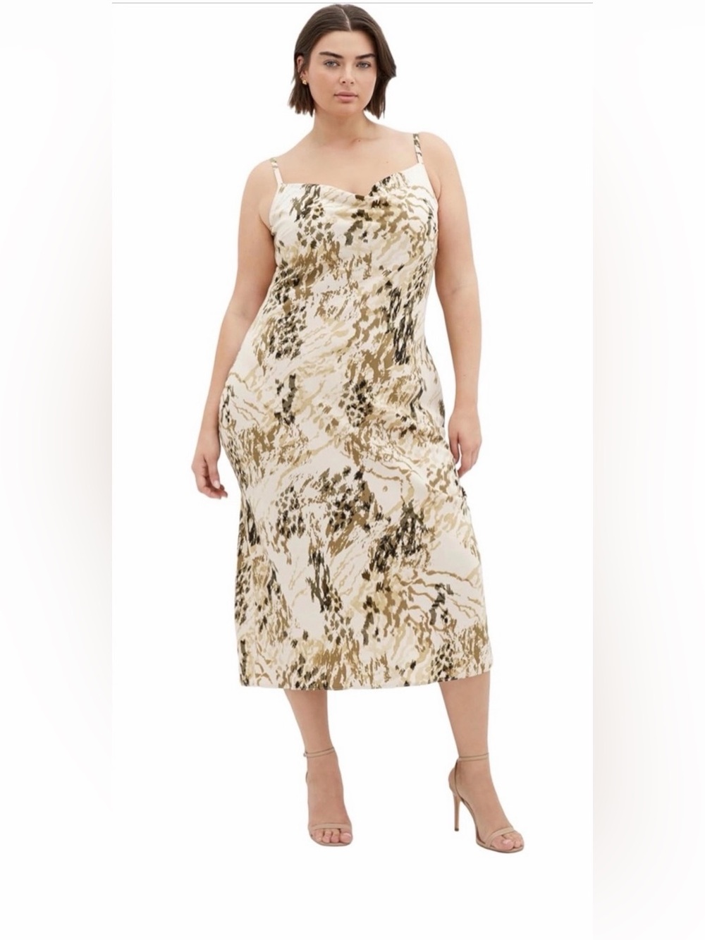 NWT City Chic BayLey Abstract Slip Midi Dress-XXL